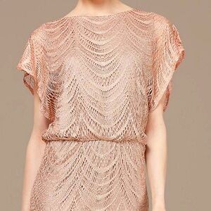 David’s Bridal Rose gold formal dress